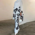 Satin Elegant Blouse & Slim Long Skirt Suit