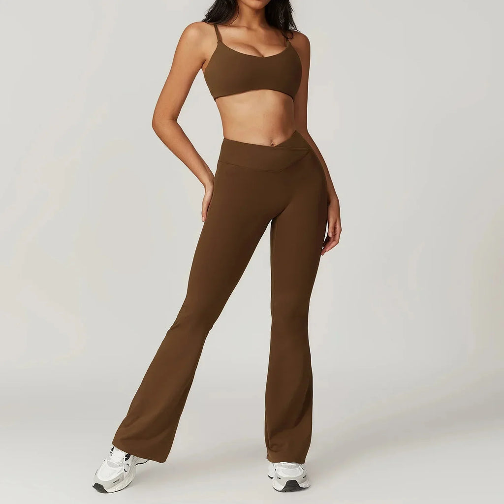 Women's Wide Leg High Waist Yoga Set
