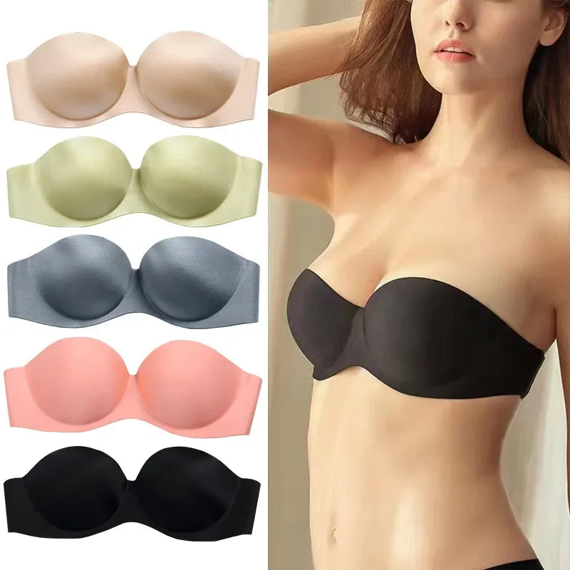 Sexy Push Up Strapless Seamless Bralette