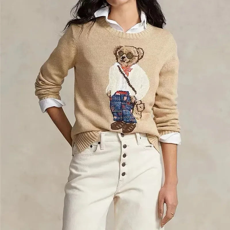Designer Knit Bear Sweater