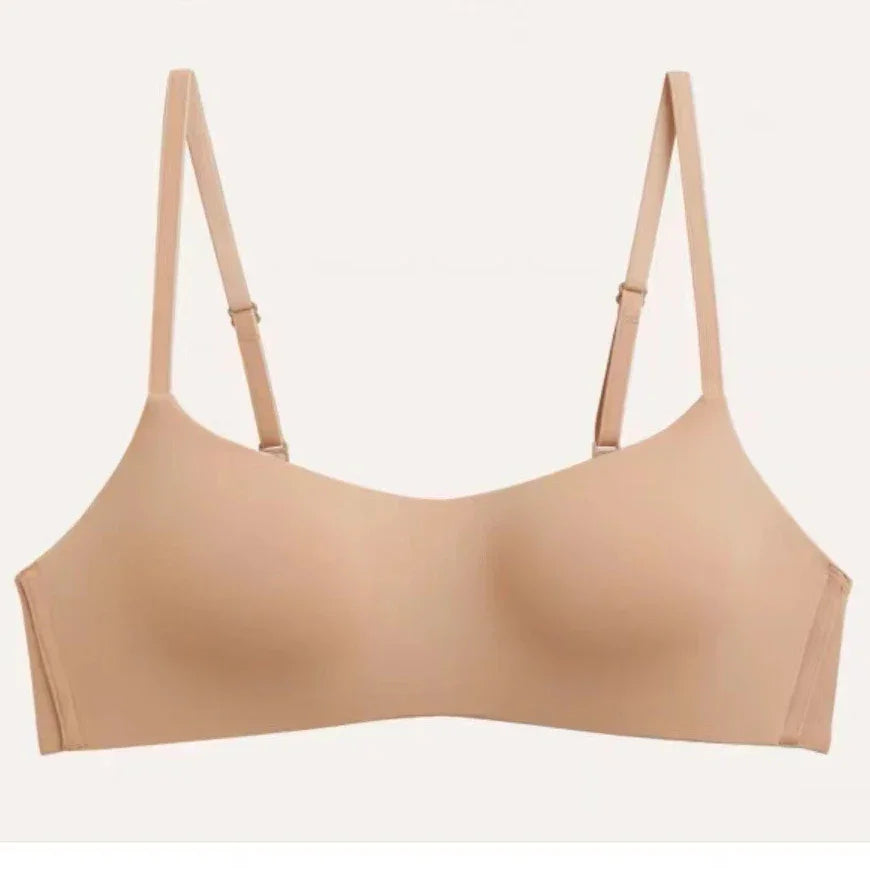 One Piece Sexy Bra Seamless Underwear with Thin Cups Gathered and No Steel Rings for Comfortable Breathable Tops Push Up Bra