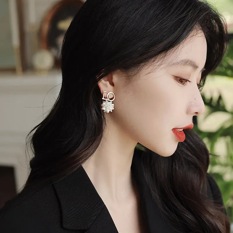 LUX Zircon Pearl Drop Earrings