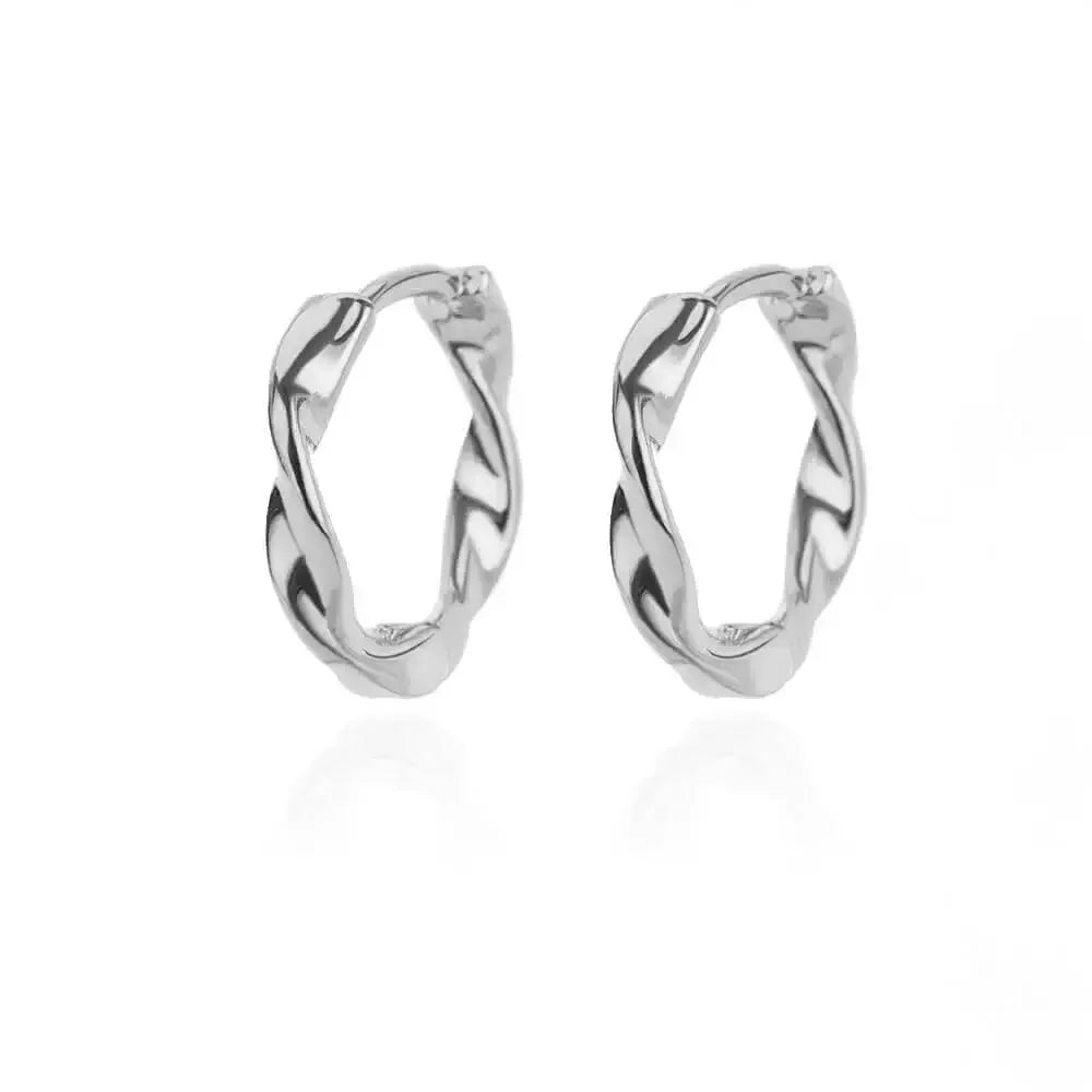 Lux Diva Stainless Steel Hoop Earrings