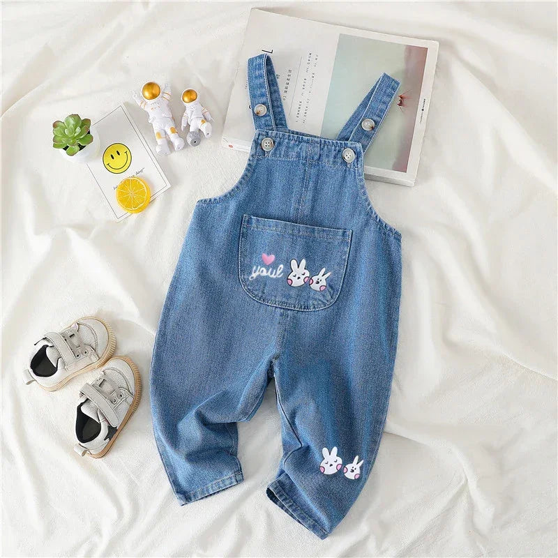 Toddler Long Denim Jean Overalls