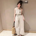 Summer Teen Girls Clothing Sets Children Fashion Princess Tops + Wide Leg Pants 2Pcs Outfits Kids Tracksuit 5 6 8 10 12 14 Years