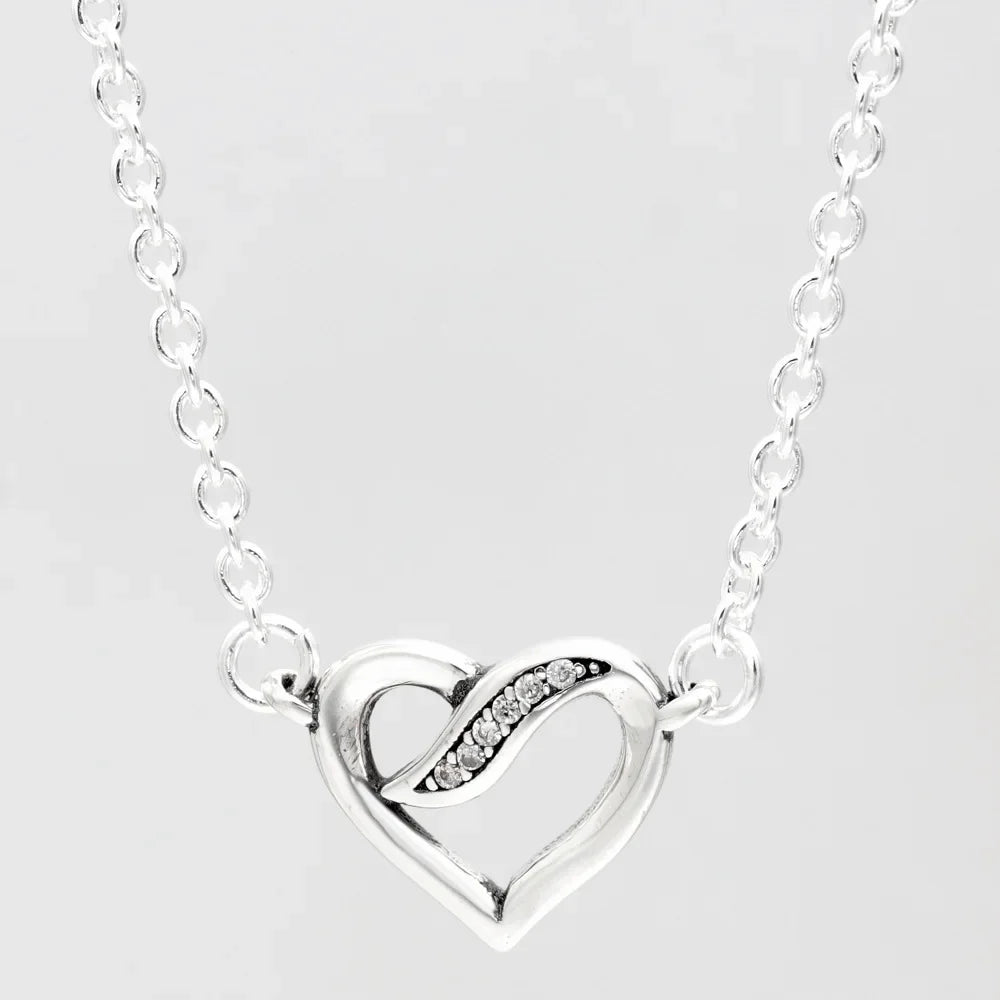Friendship 925 Sterling Silver Zircon Necklace