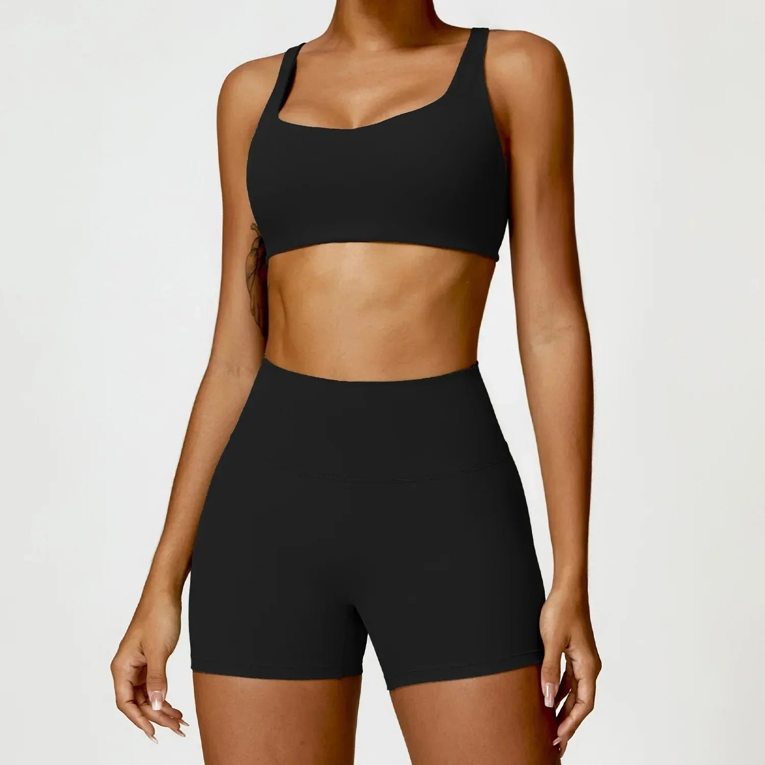 2PCS Yoga Set Women Gym Long Sleeve Sports Suits Fitness Bra Crop Top Workout Clothes Female Athletic Wear Legging Sportswear
