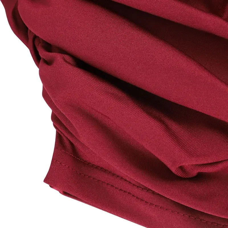 Red Long Sleeve Mini Dress