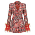 Women's Feather Cuff Party Dress