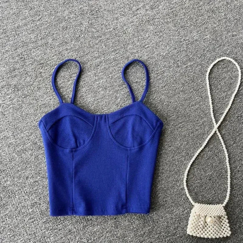 Strapless Western Style Skinny Tanks Camis for Women Summer Casual Solid Colours Female Corset Crop Tube Tops with Built In Bras