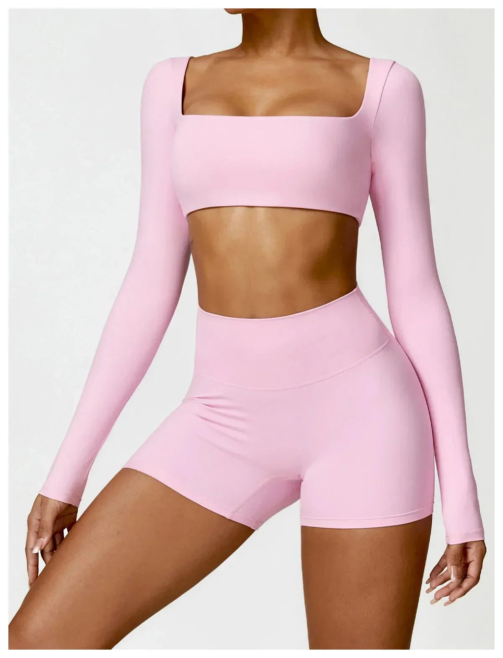 New Long sleeve Shirt Sports Set Women Fitness Tights Yoga Set Crop Top Running High Waist Gym Set Womens Outfits Yoga Clothing