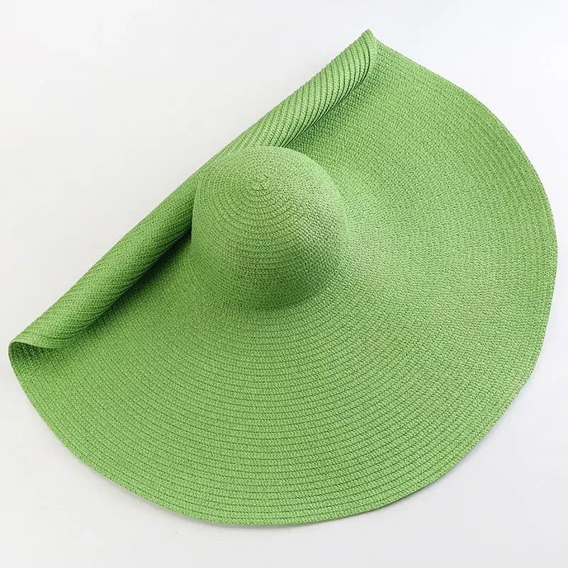Oversized Foldable Wide Brim Sun Hat For UV Protection