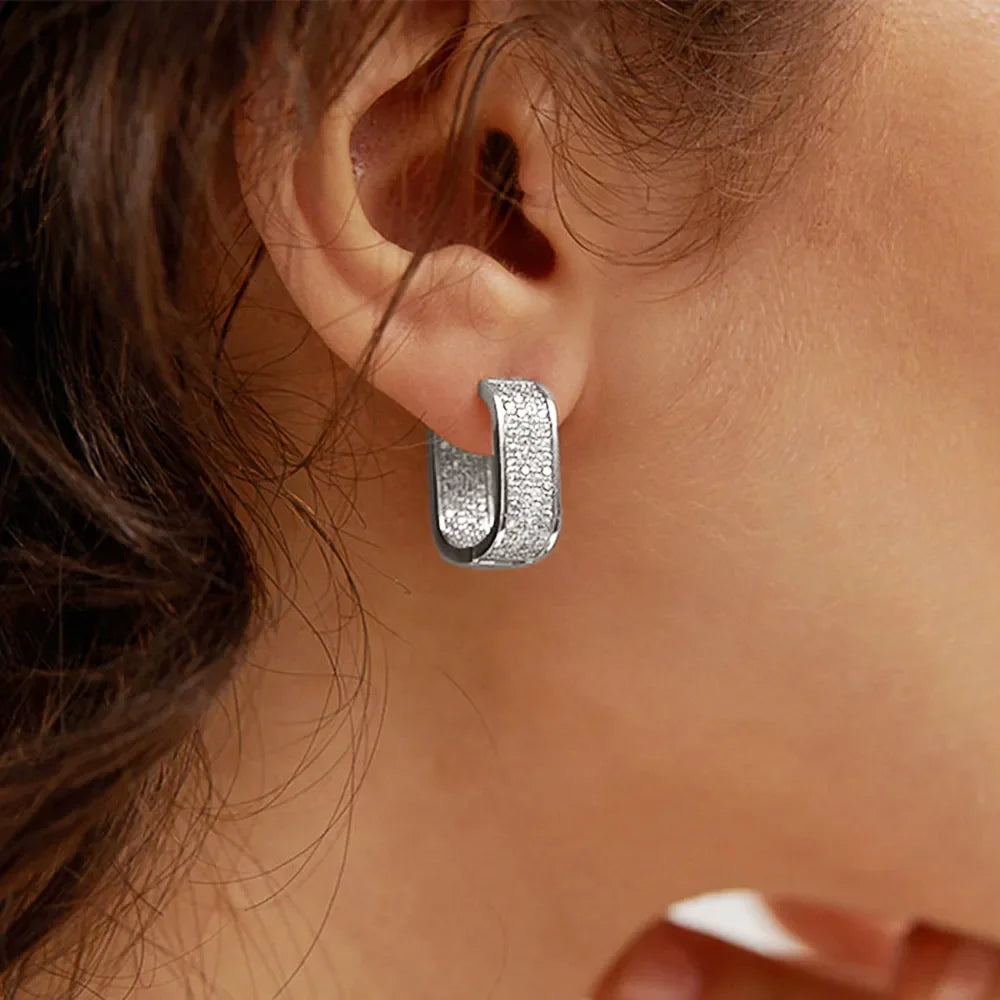 Fashion CZ Hoop Earrings