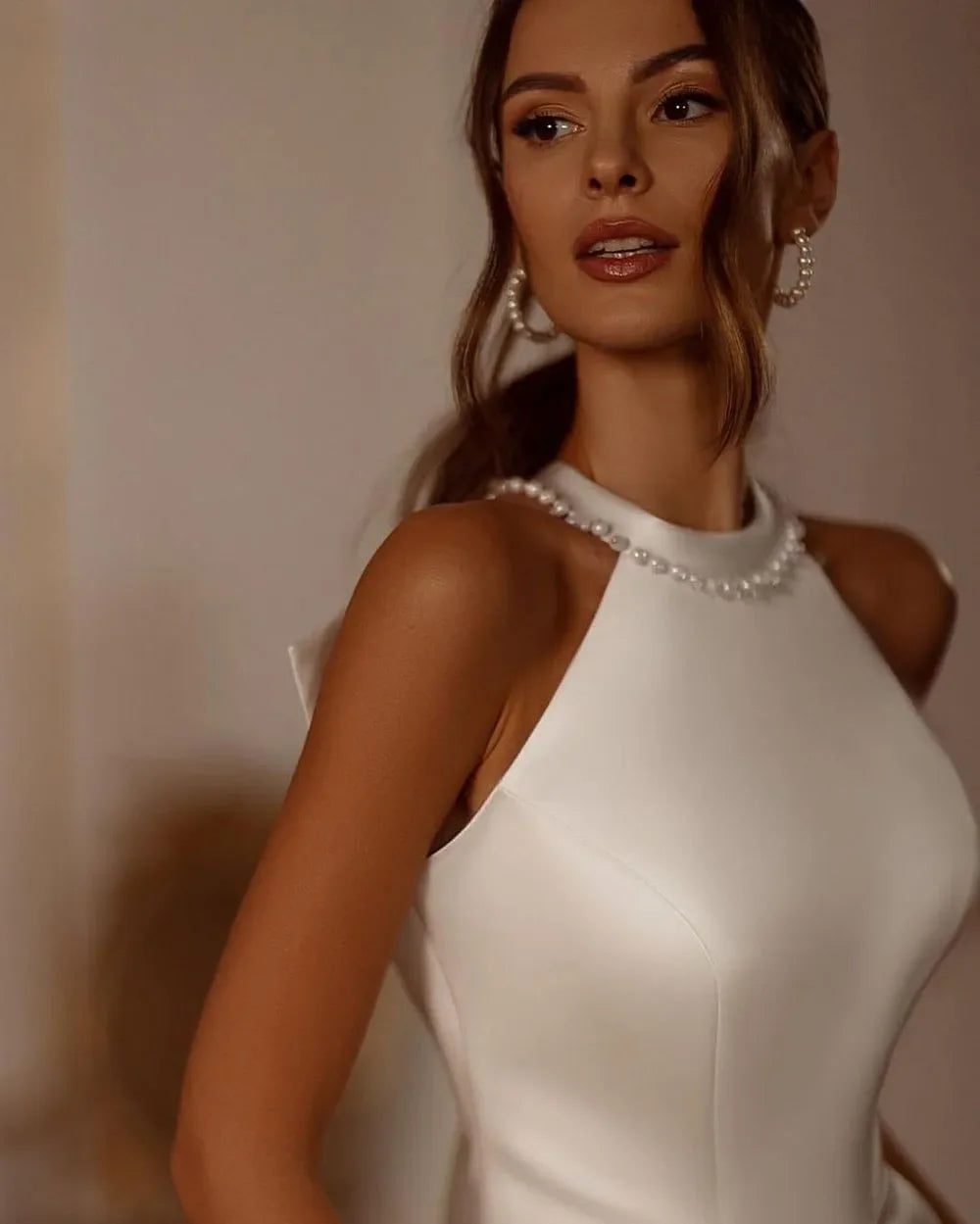Modern Mermaid Wedding Gown With Pockets