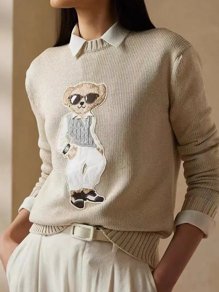 Designer Knit Bear Sweater
