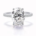 Female Fine ring 925 Sterling silver oval cut 5ct AAAAA Cz stone Engagement Wedding Band Rings for women Bridal Party Jewelry