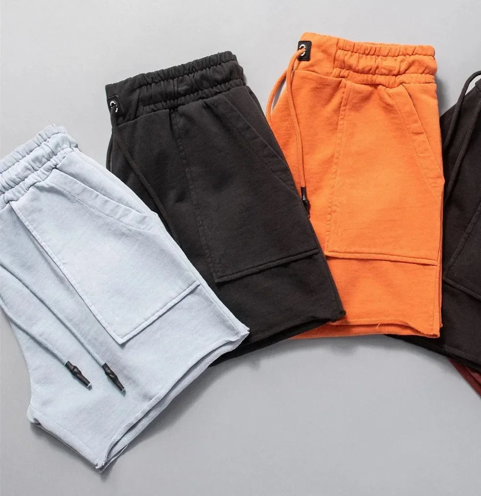 Summer Men's Athletic Shorts Terry Curling Muscle Training Squat Shorts Men's Casual Running Fitness Short-Length Pants