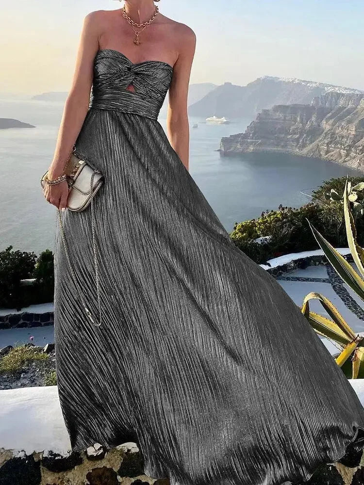 Jasmine Twist Strapless Evening Dress