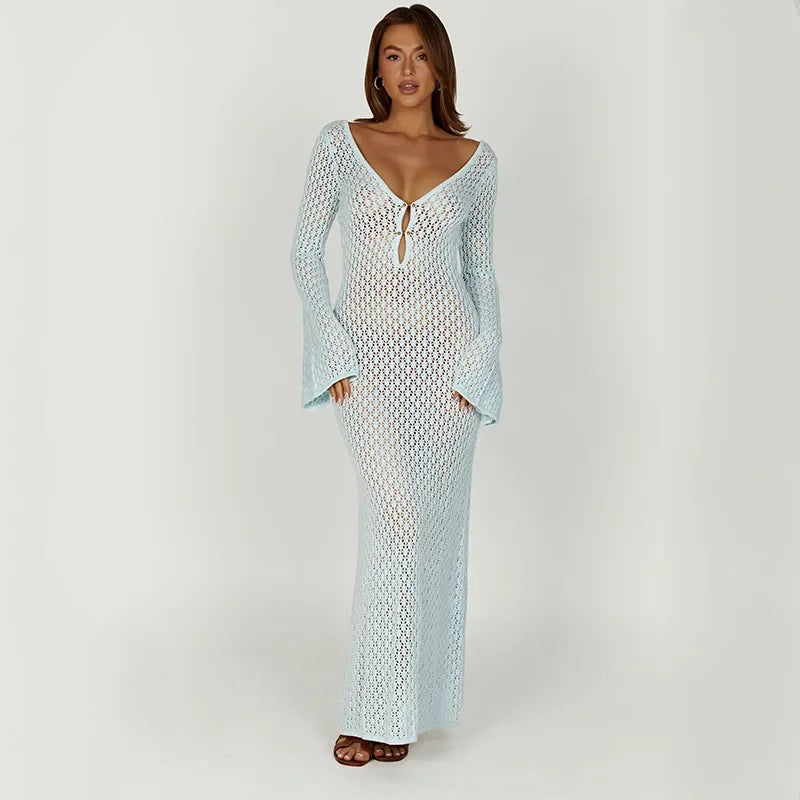 Long Knit Beach Dress