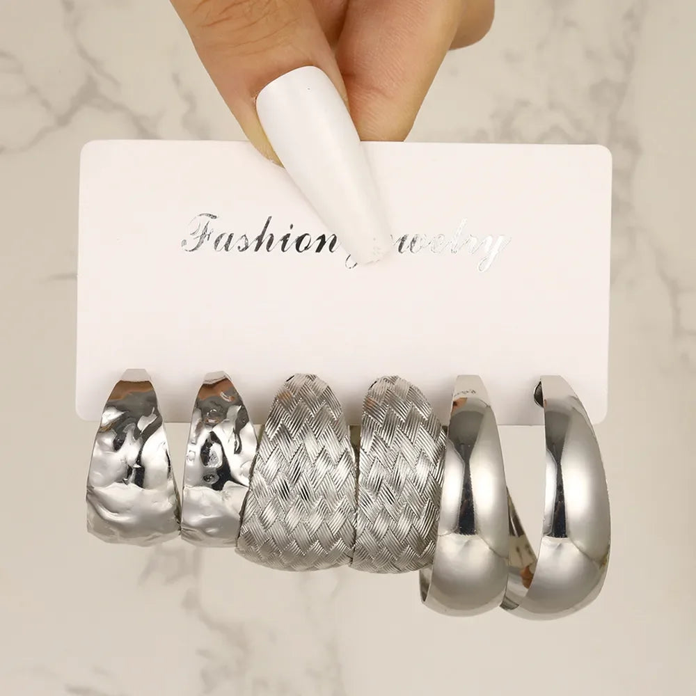 Vintage Big Hoop Earring Set