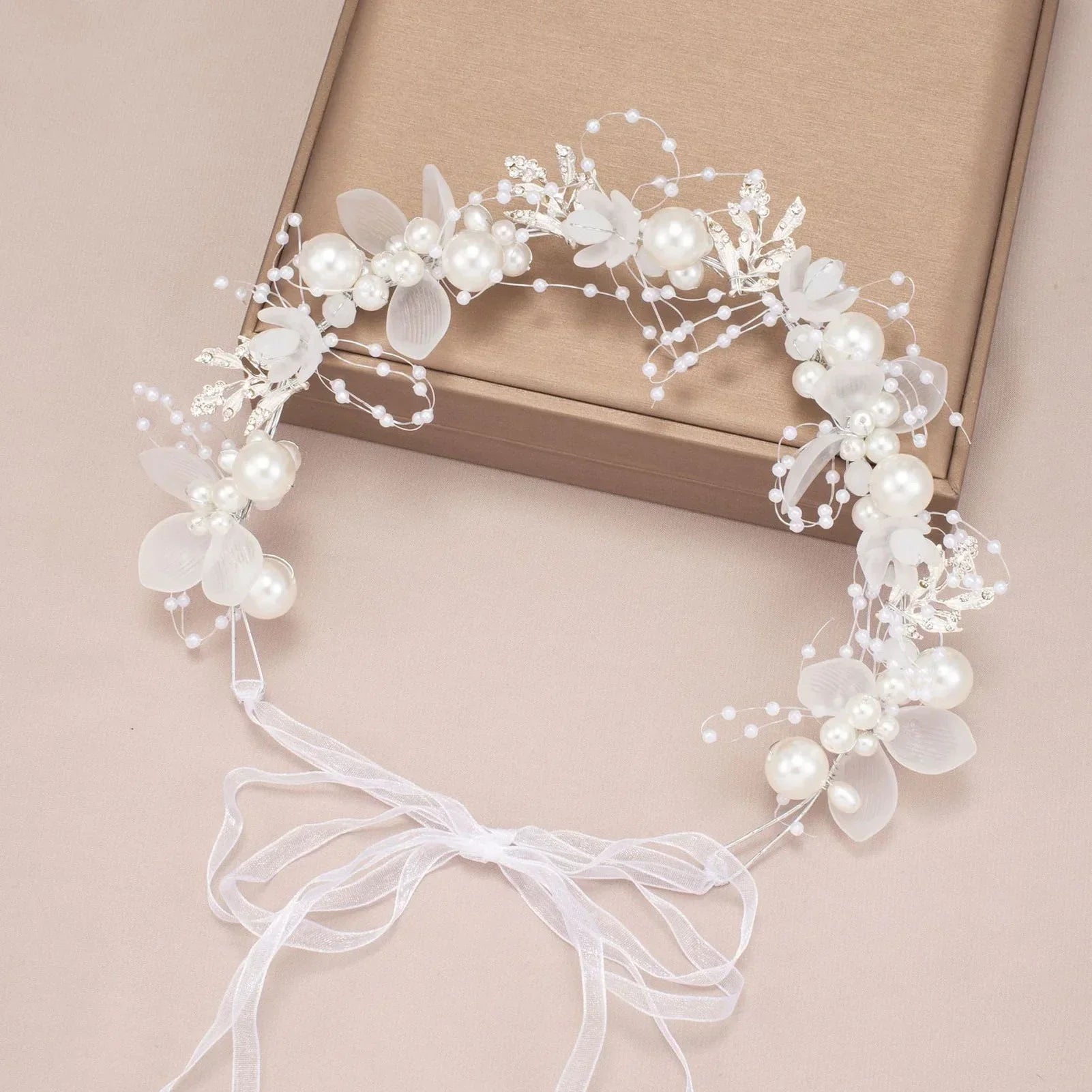Pearl Crystal Bridal Headband