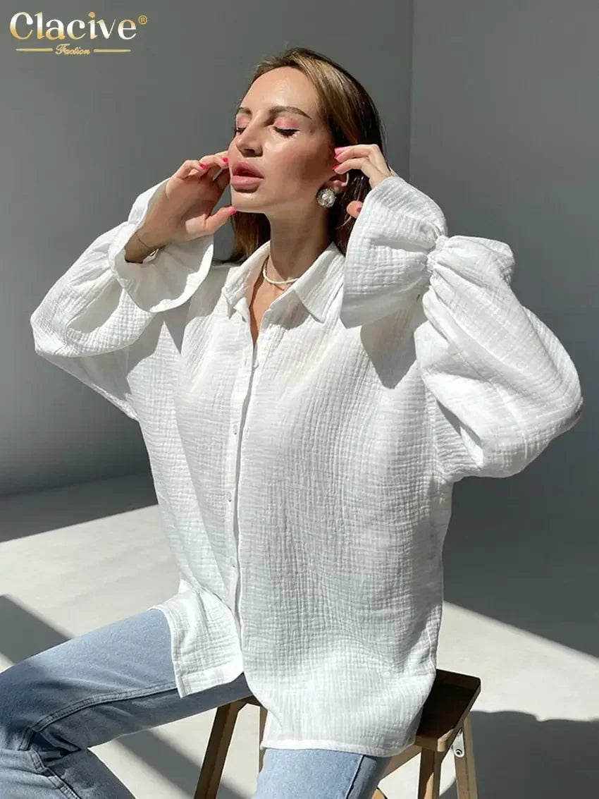 White Office Blouse 100%Cotton