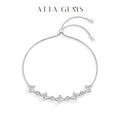 LUX FINE JEWELRY | Starlight D Color VVS1 Moissanite S925 SS Bracelet - Adjustable 24cm