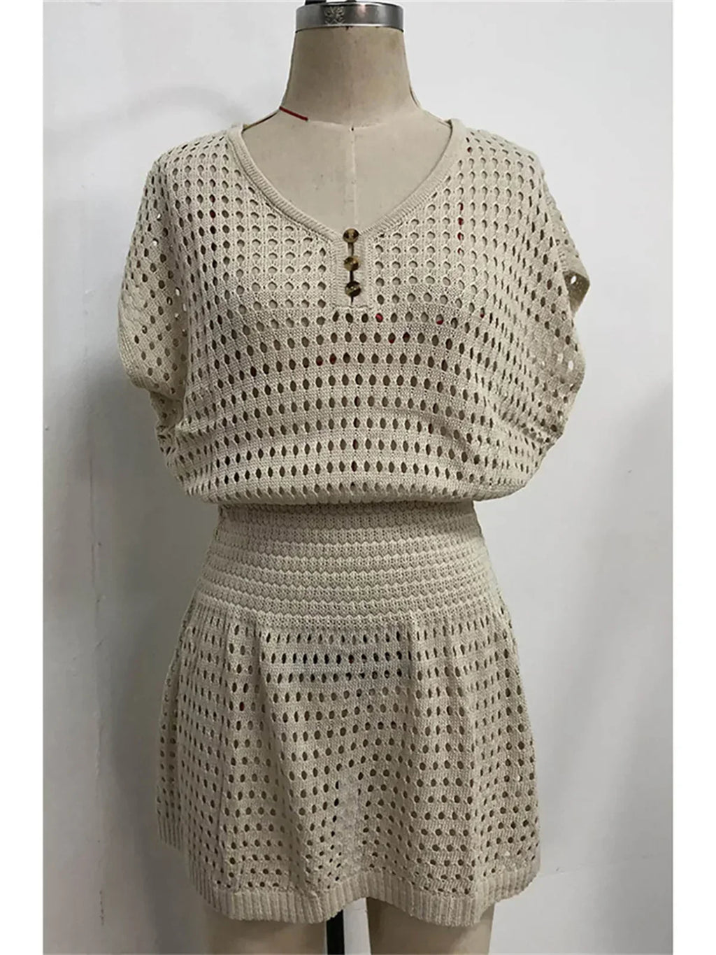 Chantelle Crochet Knit Tunic Beach Cover Up