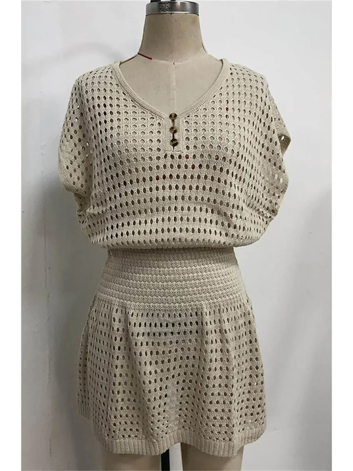 Chantelle Crochet Knit Tunic Beach Cover Up