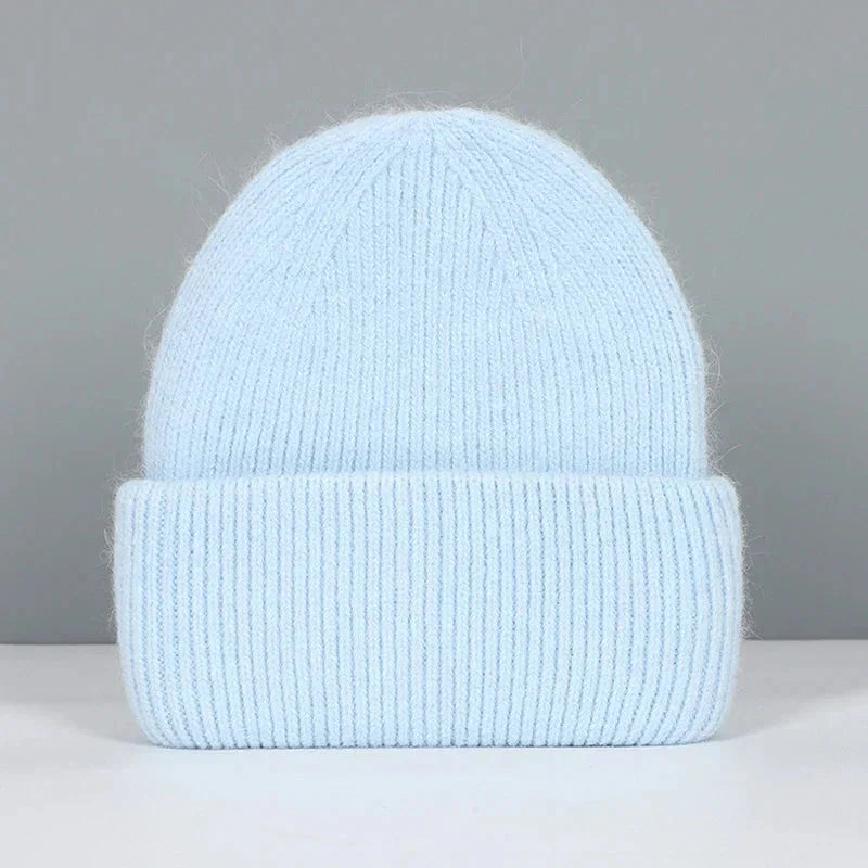 Women Winter Hat Real Rabbit Fur Winter Hats For Women Fashion Warm Beanie Hats Women Solid Adult Cover Head Cap