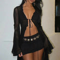 Black Sheer Beach Maxi Dress