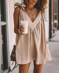 Newport Apricot Deep V Dress