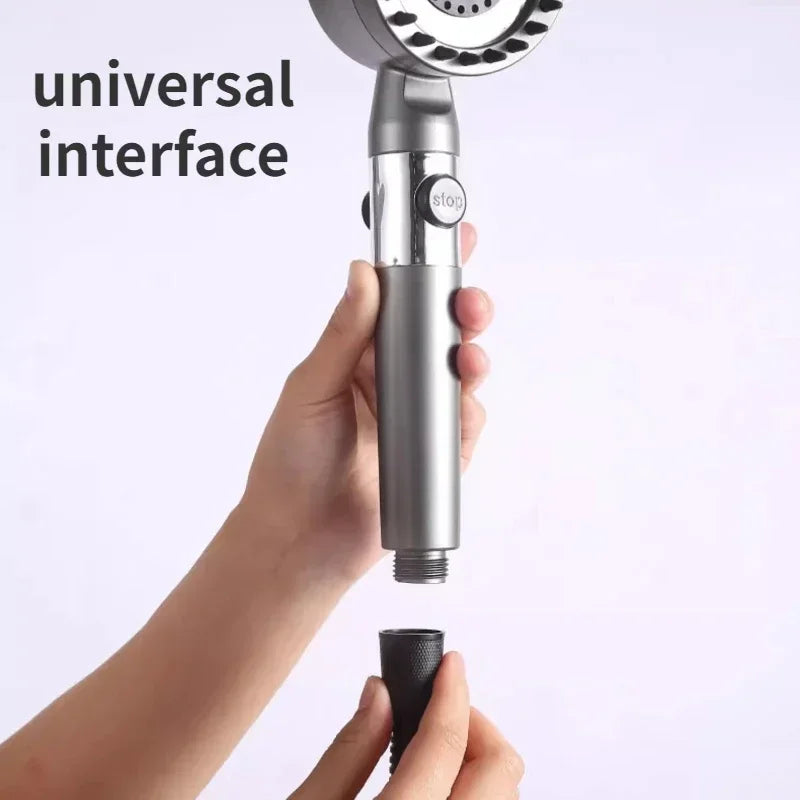 Shower Head Turbo Charged High Pressure Shower Head Rainfall with Hose Showerhead Filter Holder Bathroom Home Accessories Set