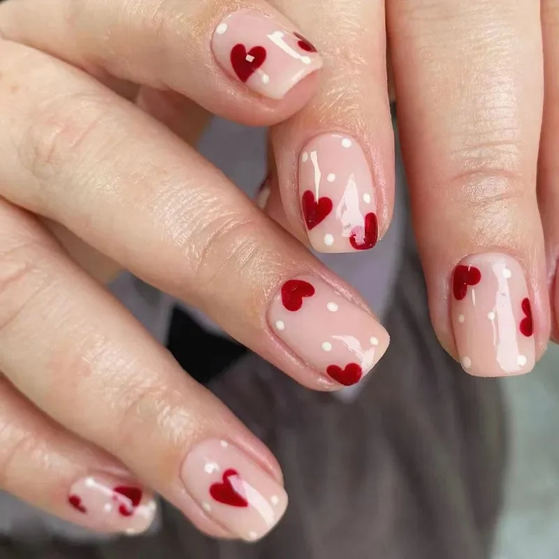 Romantic Heart Wearable Nail Art