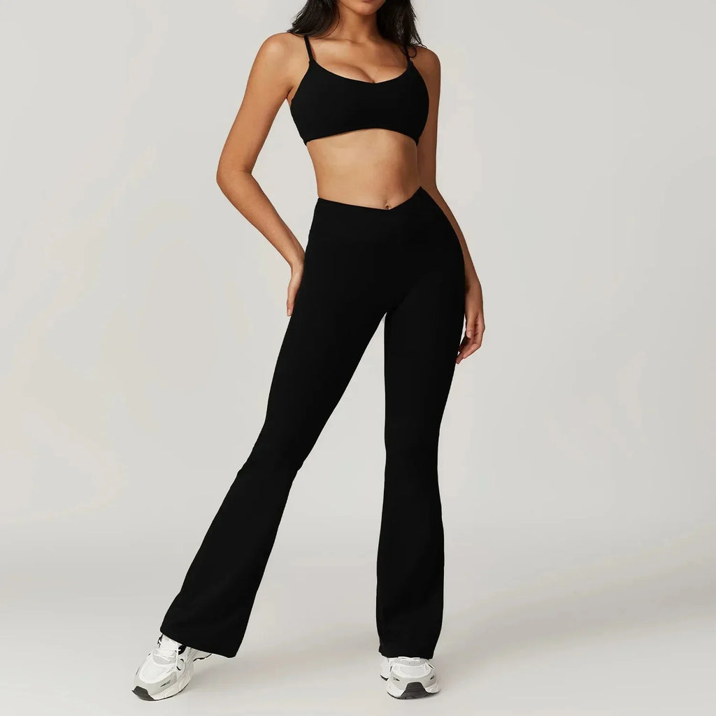 Women's Wide Leg High Waist Yoga Set
