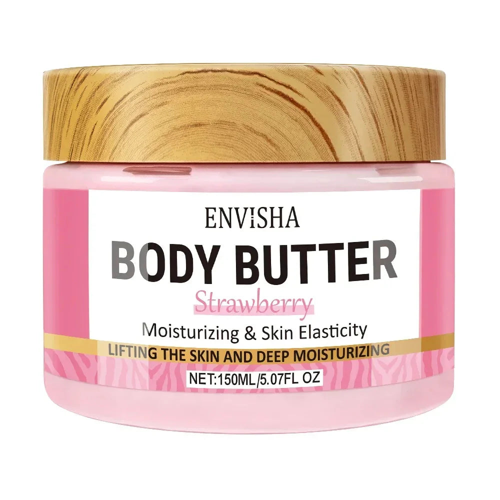 Skin Care Strawberry Face Body Butter Lotion Cream Whitening Deeply Moisturizing Brightening Remove Melanin Elasticity Lifting