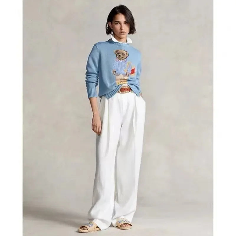 Designer Knit Bear Sweater