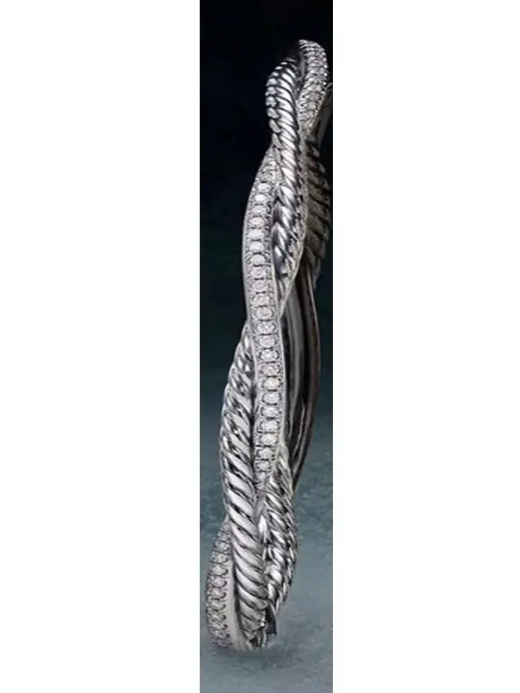 Missvikki Original design Stackable Bangle For Women Bridal Wedding Cubic Zircon OPen Bangle Dubai Bracelet Party Jewelry