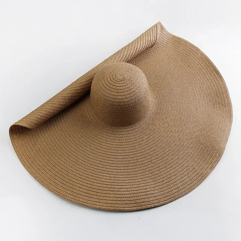 Oversized Foldable Wide Brim Sun Hat For UV Protection
