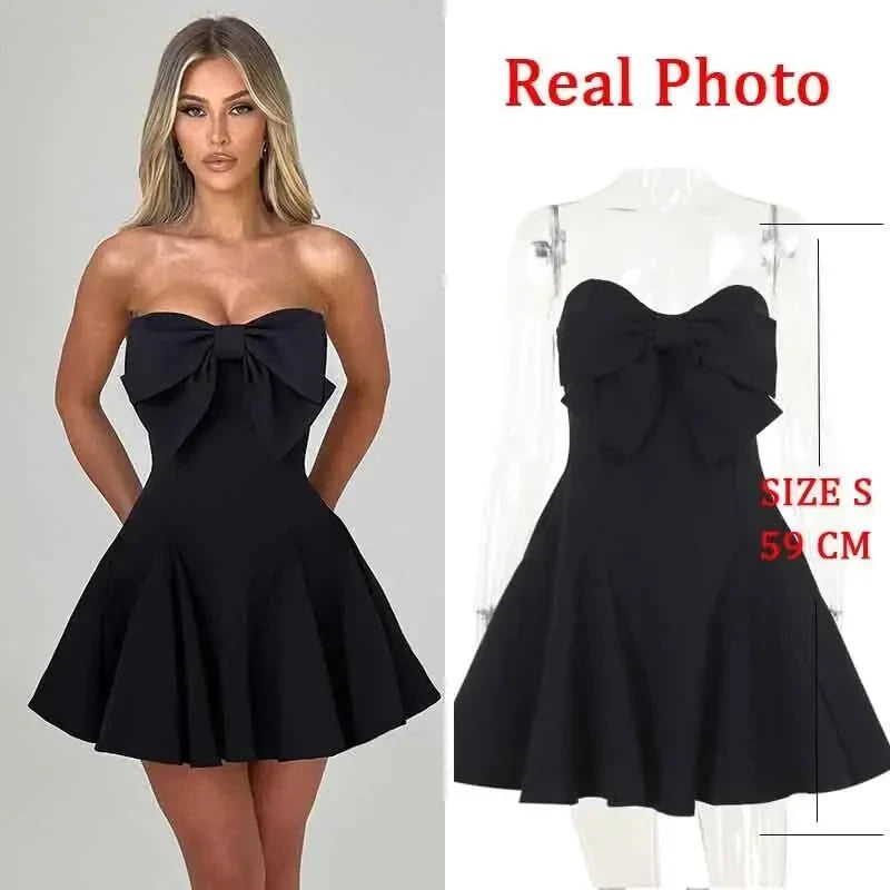 Monroe Strapless Bow Party Dress