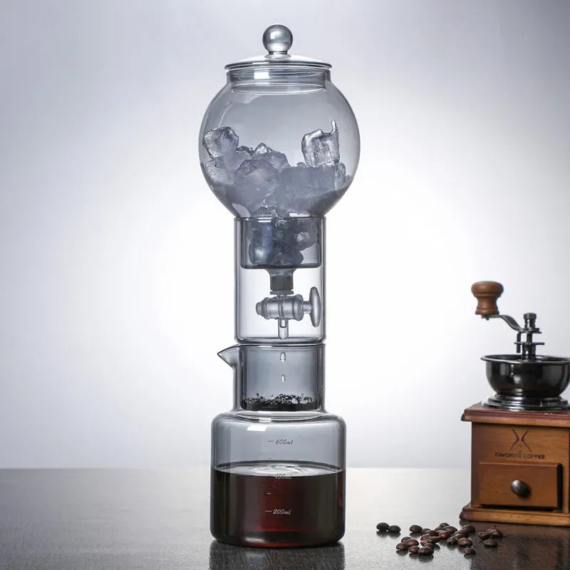 Swabue Cold Brew Coffee Pot Set Drip Filter Ecocoffee Iced Tools Barista Hand-made Glass Coffee Maker Household Pour over Kettle