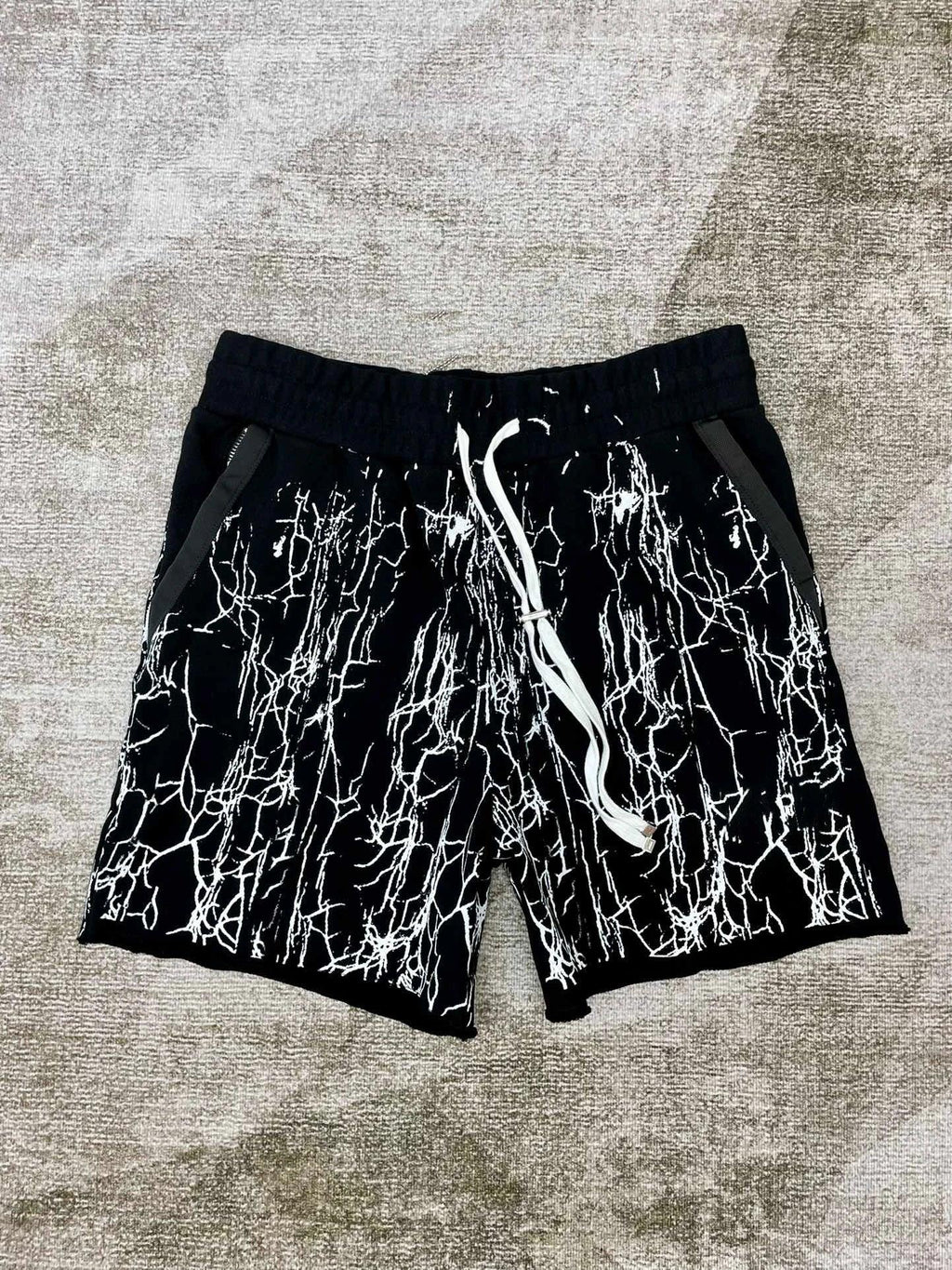 LUXMAN Drawstring Cotton Terry Fabric Shorts