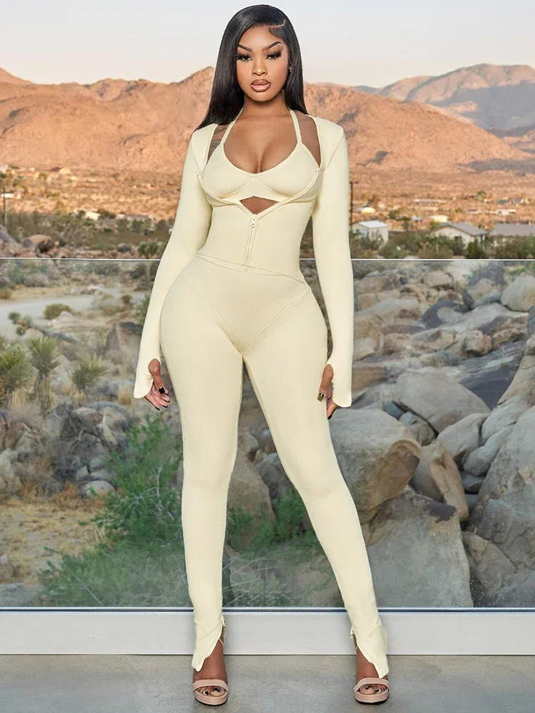 Zip Long Sleeve Bodysuit