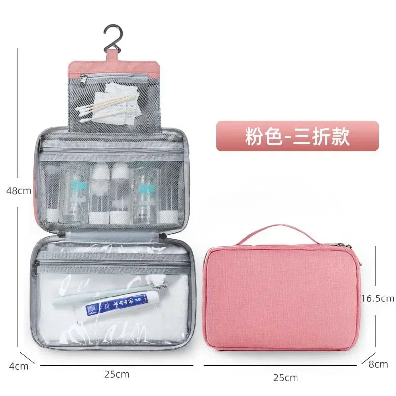 Travel Foldable Toilet Storage Bag Waterproof Hanging Makeup Bags Women Portable Cosmetic Storage Bag Travel Essential wash bag