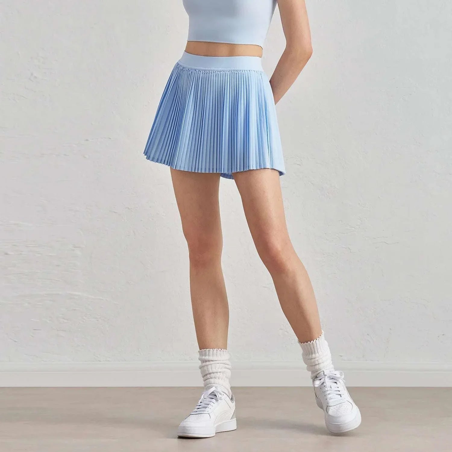 High Waist Pleated Tennis Dress With Pockets