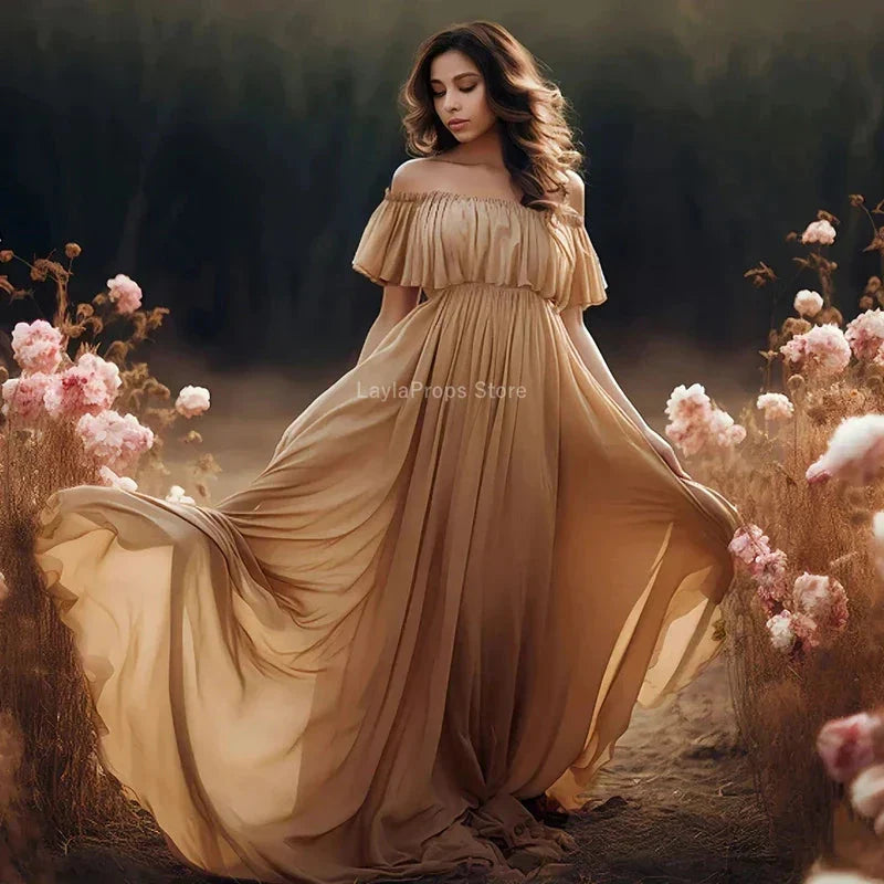 Off The Shoulder Elegant Pregnancy Dress