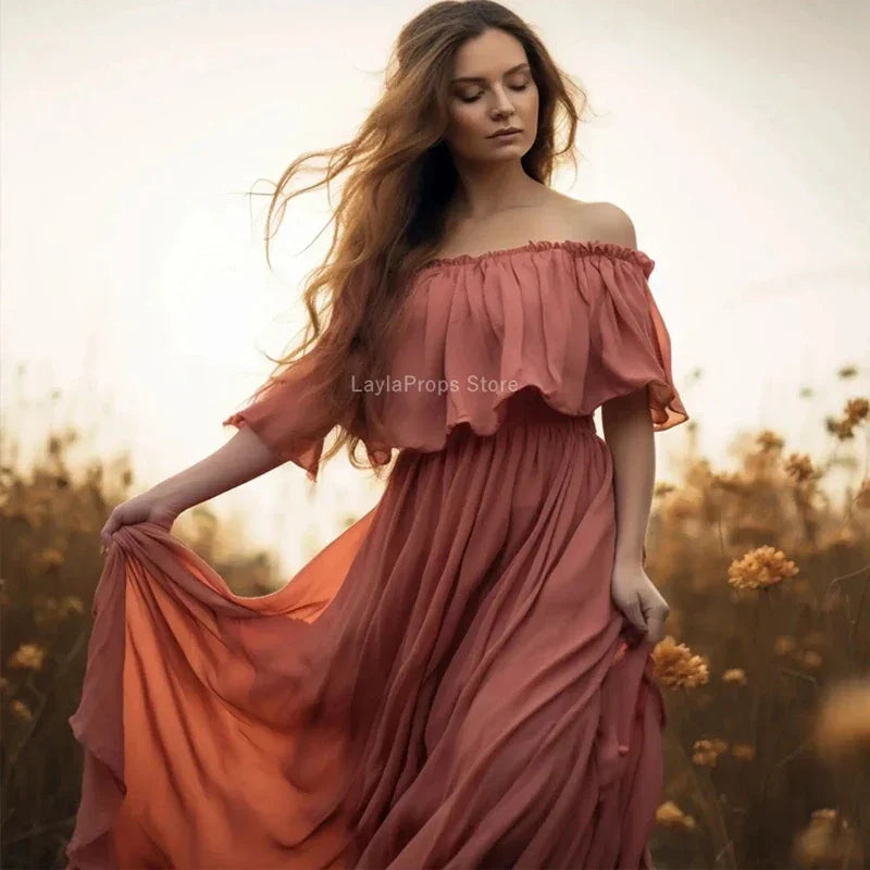 Off The Shoulder Elegant Pregnancy Dress