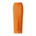 Women Beach Knitting Long Skirt 2022 Summer High Waist Hollow Out Wrapped Pencil Skirts Party Vacation Club Wrap Skirts
