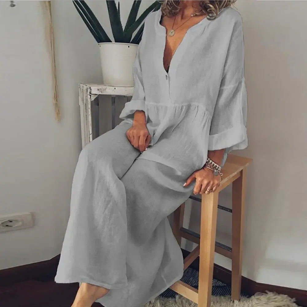 Resort Vibes Cotton Linen Dress