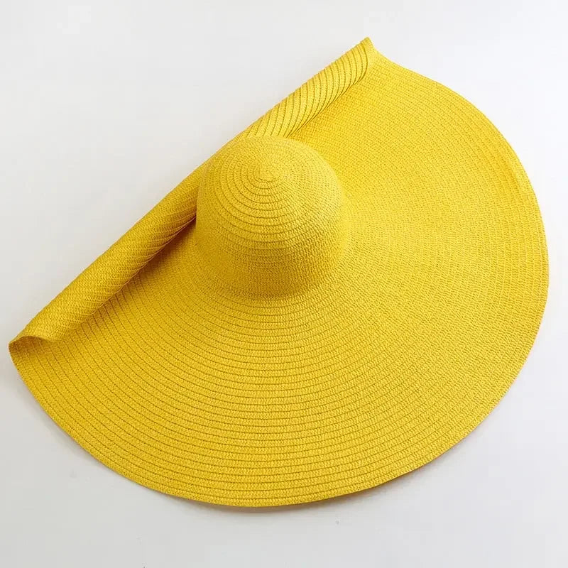 Oversized Foldable Wide Brim Sun Hat For UV Protection